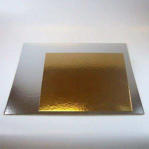CAKE BOARDS, SILBER&GOLD QUADR.20X20CM  FC2720SQ
