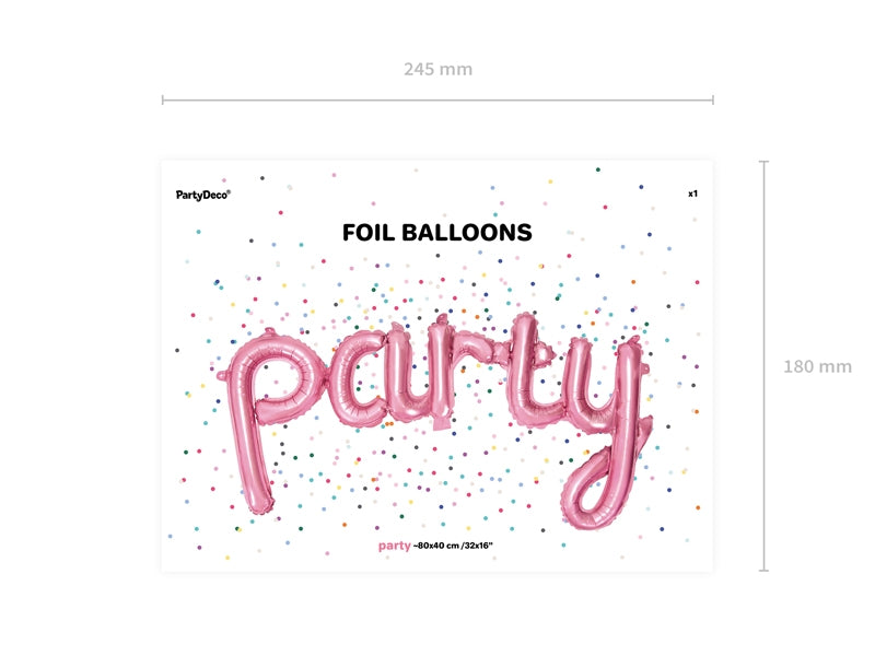 PARTY FOLIENBALLON AIR FILLED 80 X 40 CM