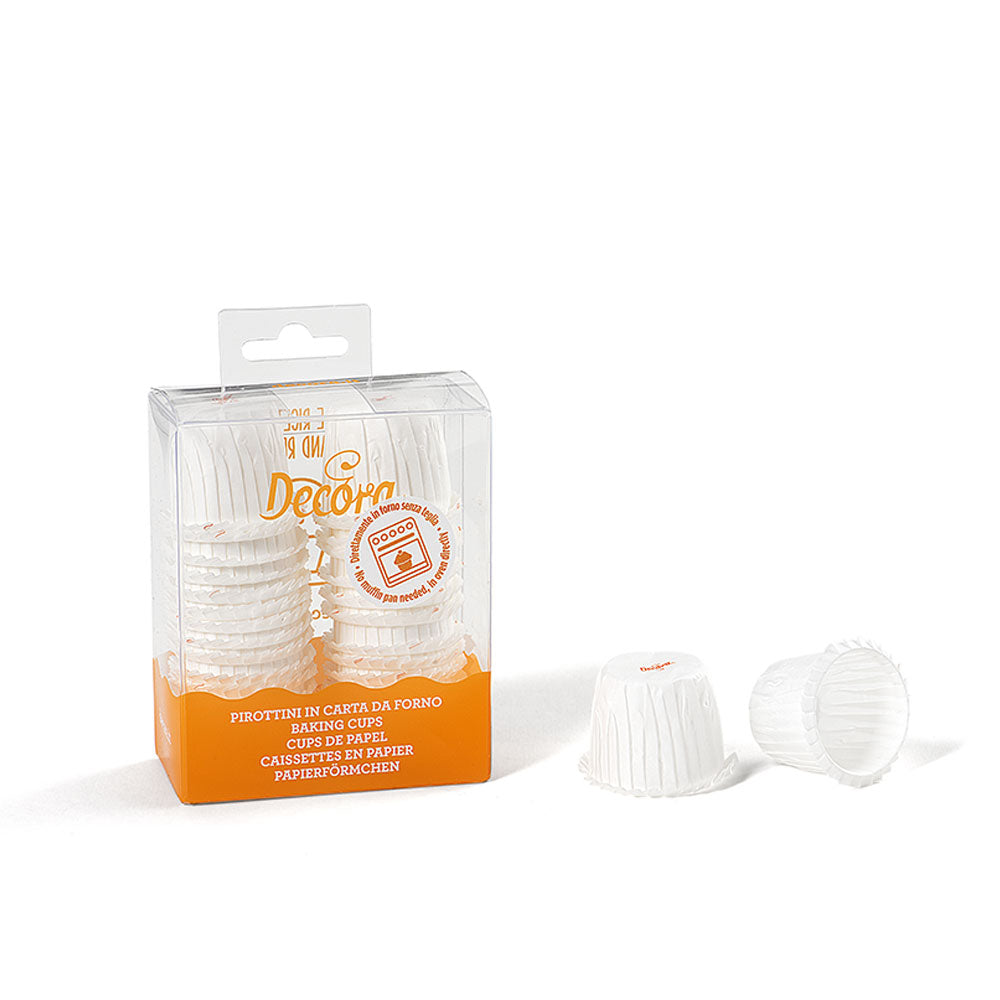 MUFFINFÖRMCHEN FEST WEIß MINI 30X35MM