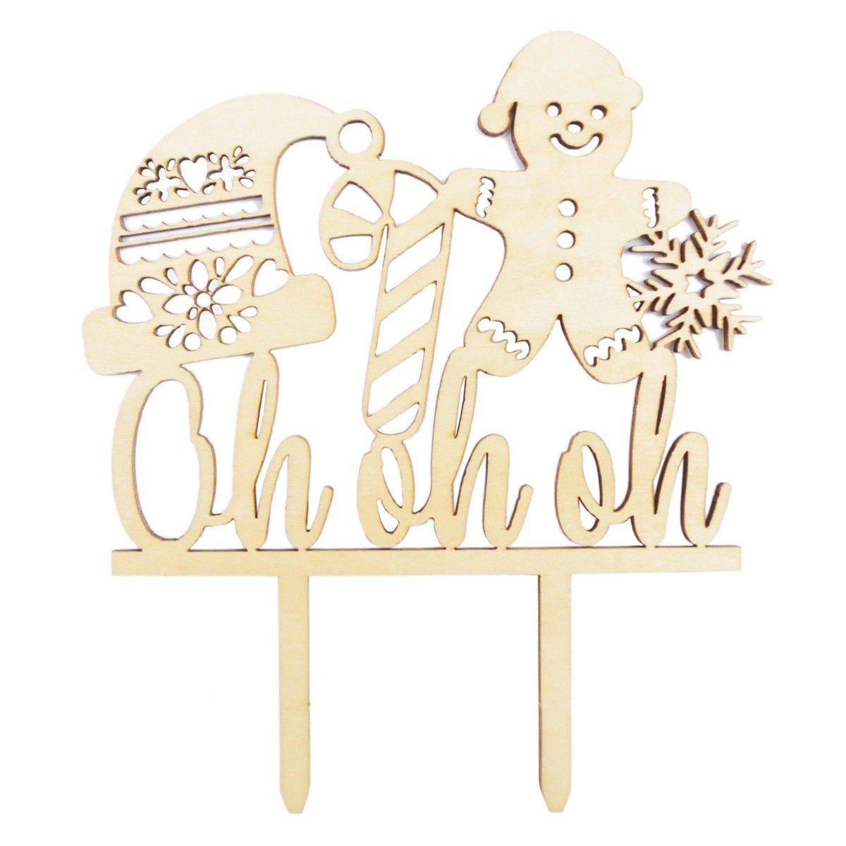 SC CAKE TOPPER OH OH OH HOLZ