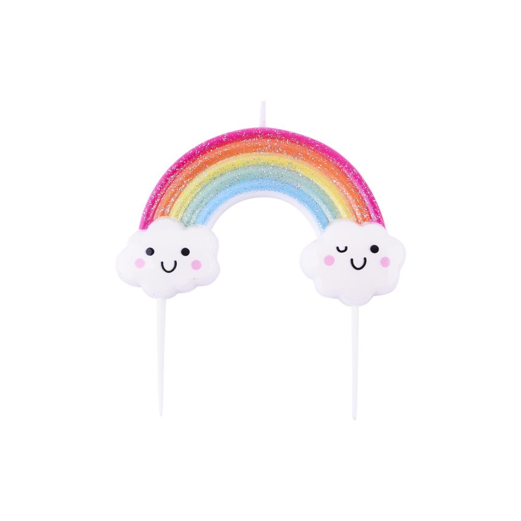 Kerze Glitter Rainbow