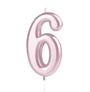 KERZE NUMMER 6 ROSEGOLD