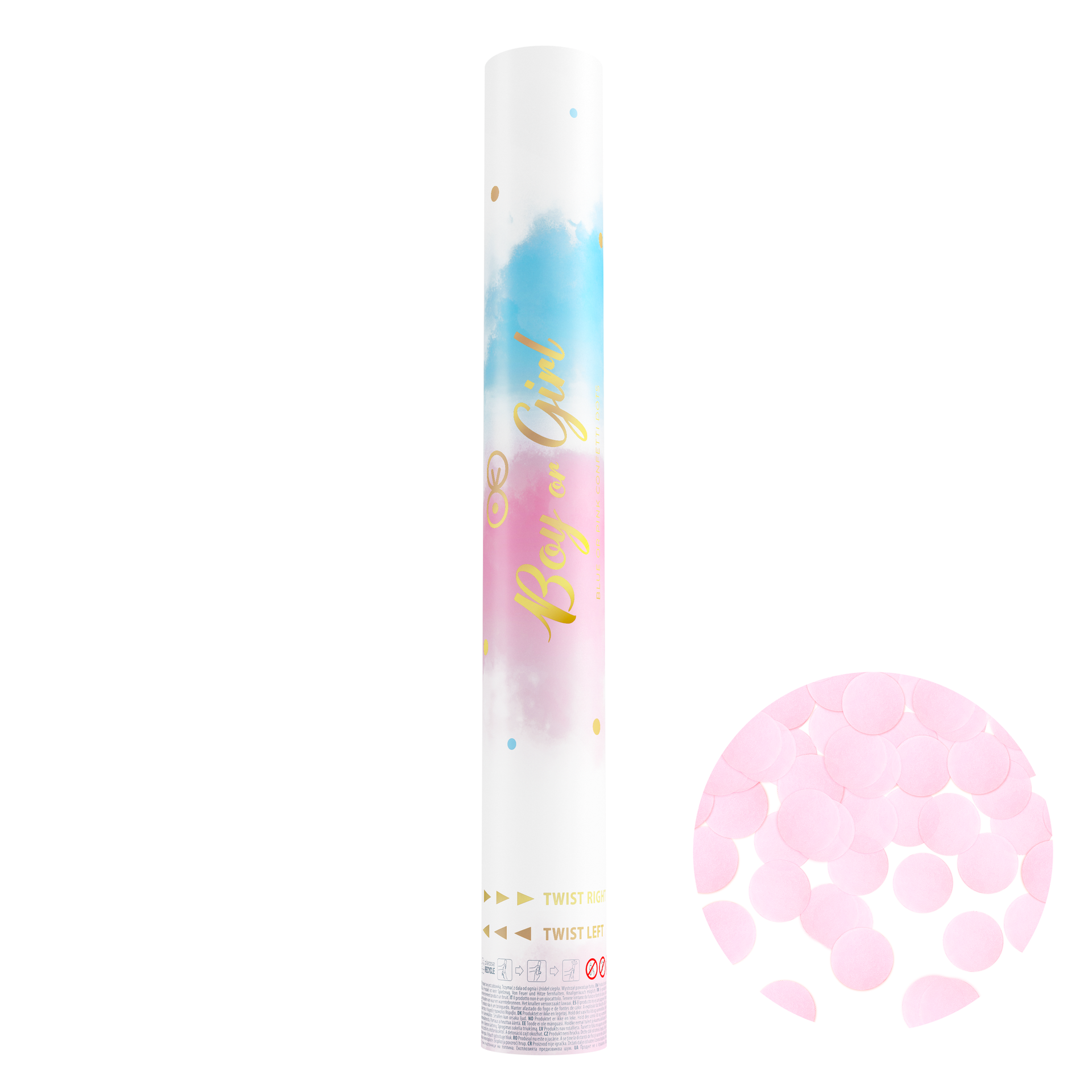 Partykanone Girl rosa 40 cm