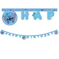 Stitch & Angel Happy Birthday Banner