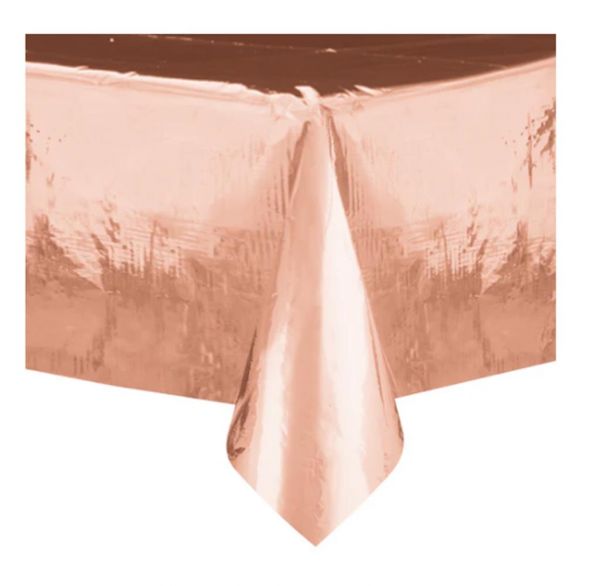 Tischdecke Folie 137x274 cm Rosegold