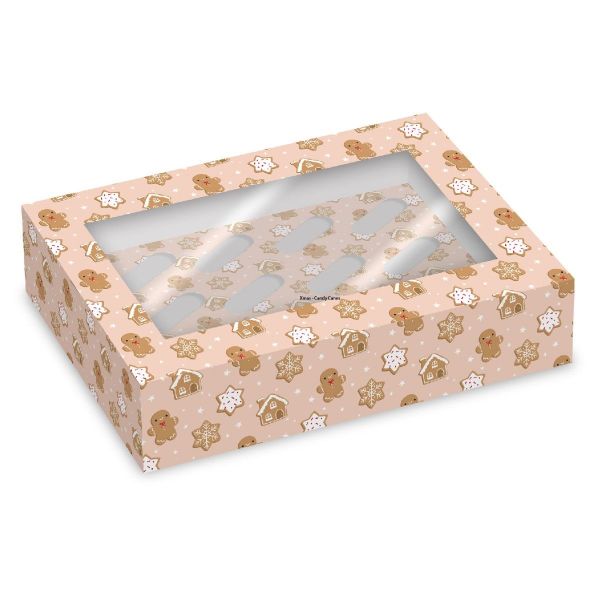 Keksschachtel/Cupcake Box/12er/2 Lebkuchen