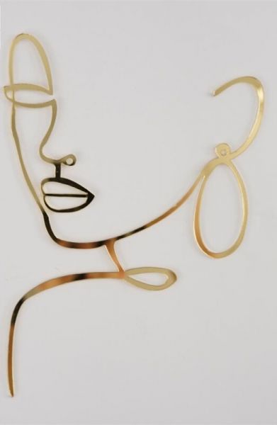 Cake Topper Acryl Gold Silhouette Woman