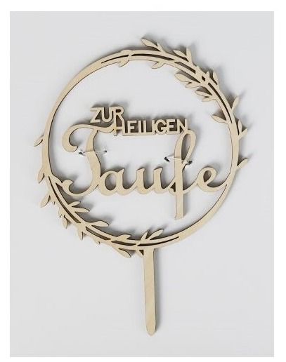 Cake Topper Zur Taufe Kranz