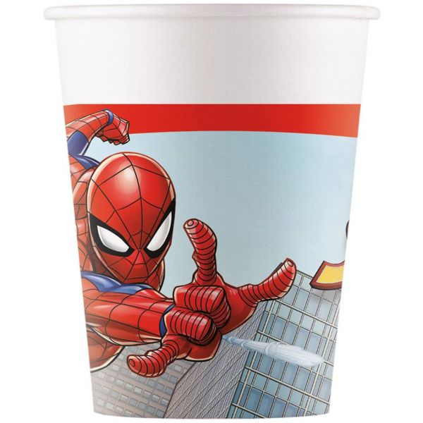 Spiderman Crime Fighter Pappbecher 200ml/8